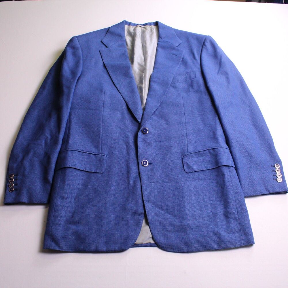 STEFANO RICCI Mens Blue Lancer Blazer Sport Coat 54 6 US 44 R Super 100s Wool It